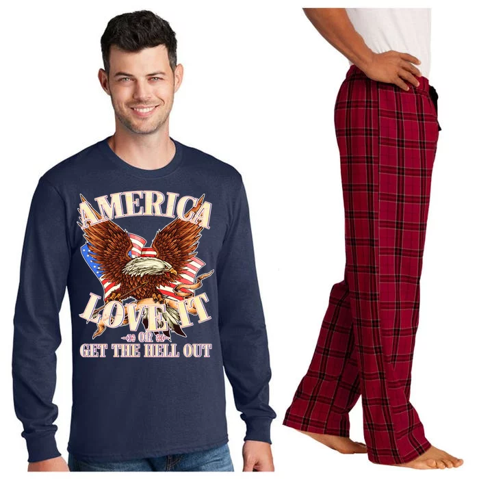 America Love It Or Get the Hell Out Long Sleeve Pajama Set