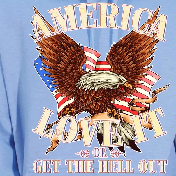 America Love It Or Get the Hell Out Unisex Surf Hoodie