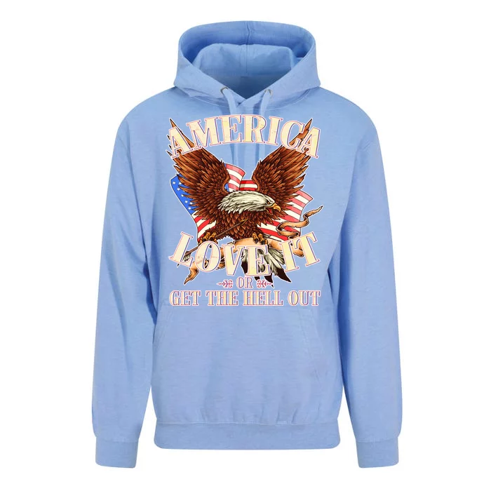 America Love It Or Get the Hell Out Unisex Surf Hoodie