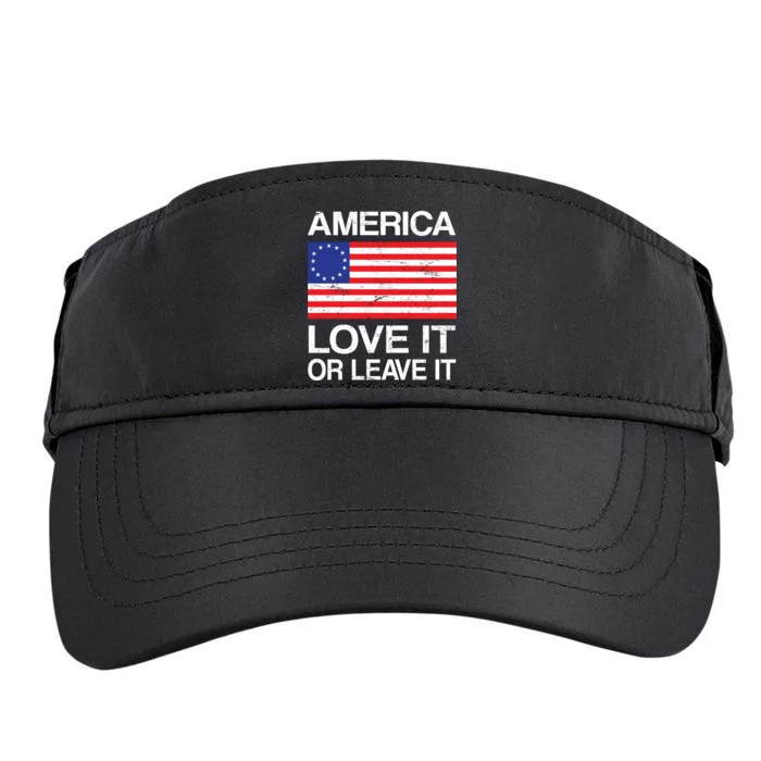 America Love It Or Leave It Betsy Ross Adult Drive Performance Visor