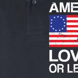 America Love It Or Leave It Betsy Ross Softstyle Adult Sport Polo