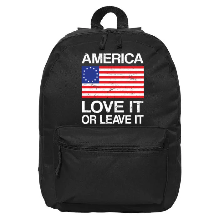 America Love It Or Leave It Betsy Ross 16 in Basic Backpack