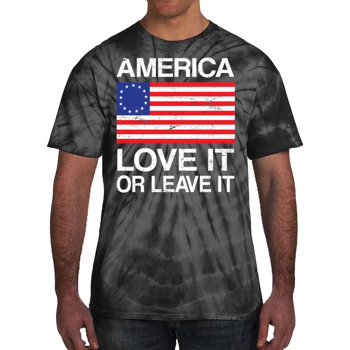 America Love It Or Leave It Betsy Ross Tie-Dye T-Shirt