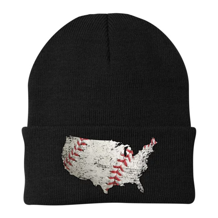 America Loves Baseball Knit Cap Winter Beanie