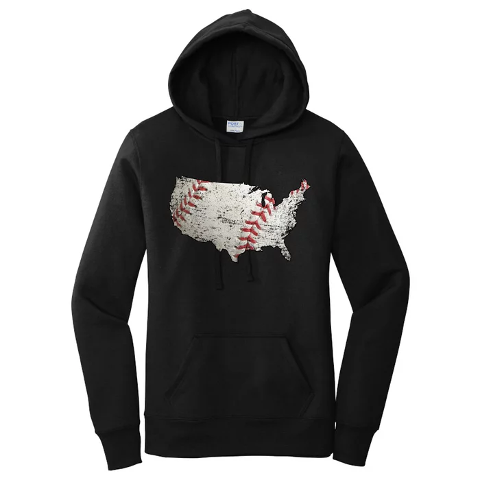 America Loves Baseball Women's Pullover Hoodie