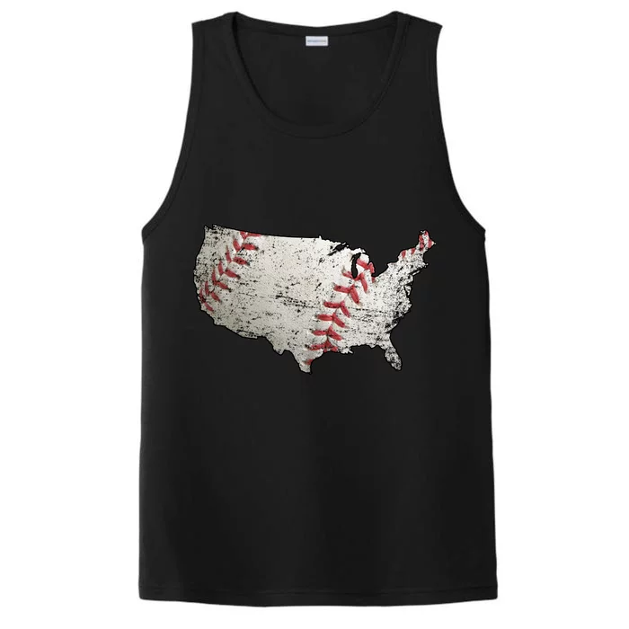 America Loves Baseball Performance Tank