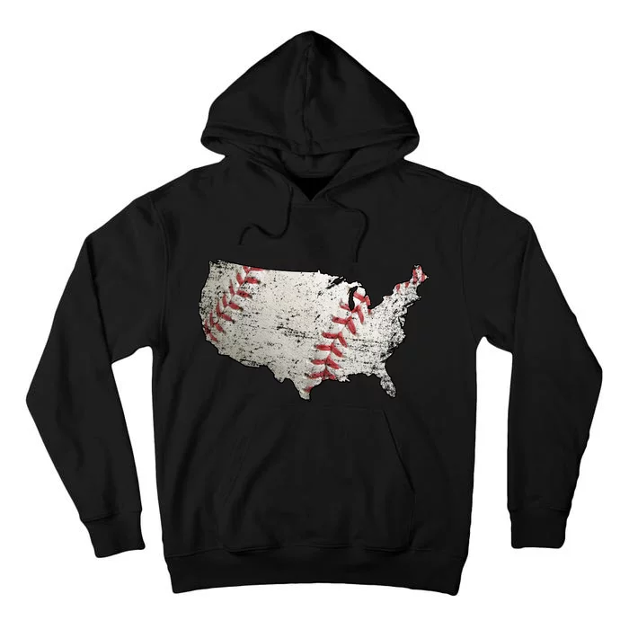 America Loves Baseball Tall Hoodie