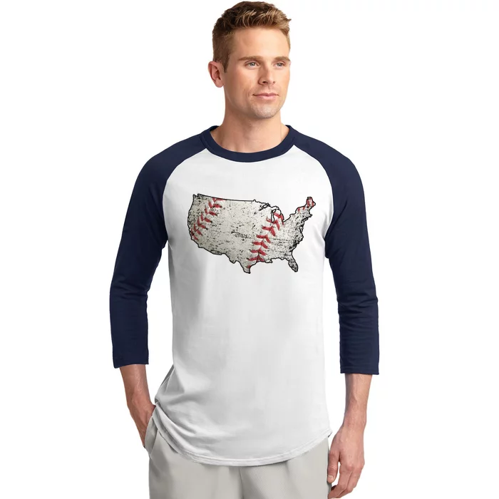 America Loves Baseball Baseball Sleeve Shirt