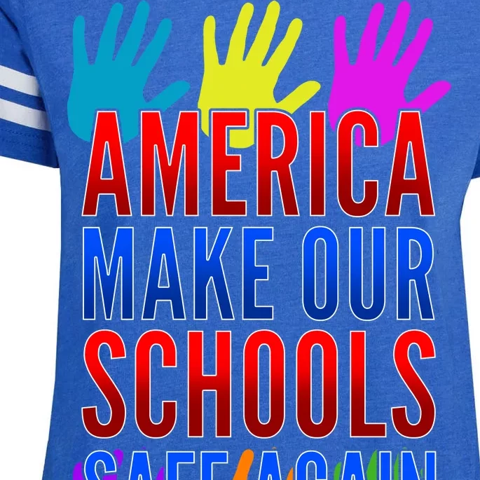 America Make Our Schools Safe Again Enza Ladies Jersey Football T-Shirt