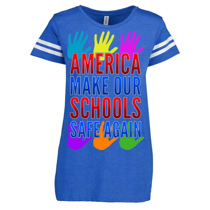 America Make Our Schools Safe Again Enza Ladies Jersey Football T-Shirt