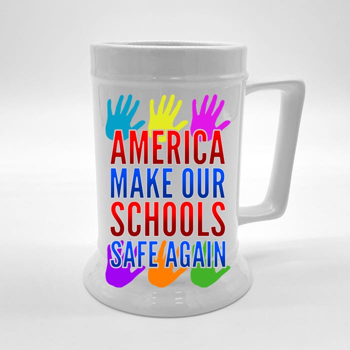 America Make Our Schools Safe Again Front & Back Beer Stein