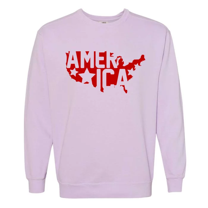 America State Map Garment-Dyed Sweatshirt