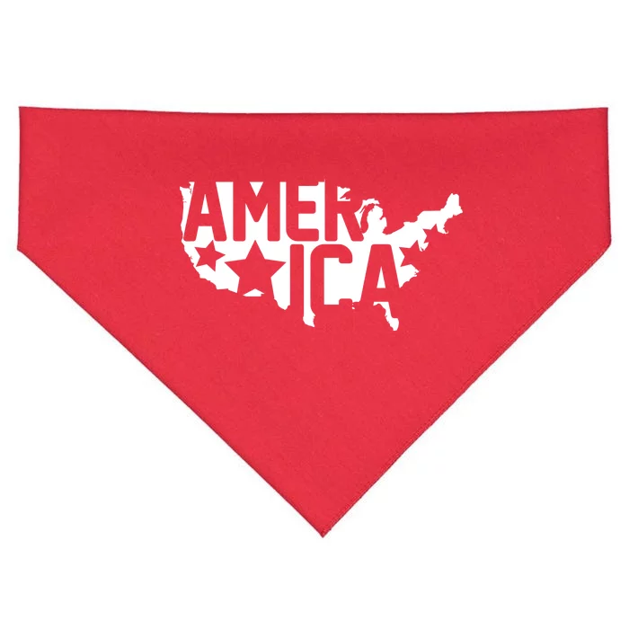 America State Map USA-Made Doggie Bandana