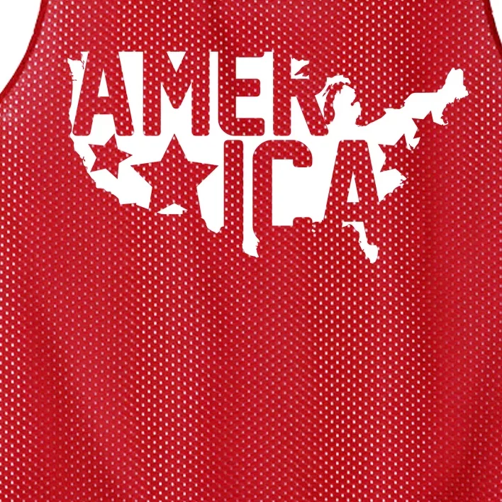 America State Map Mesh Reversible Basketball Jersey Tank