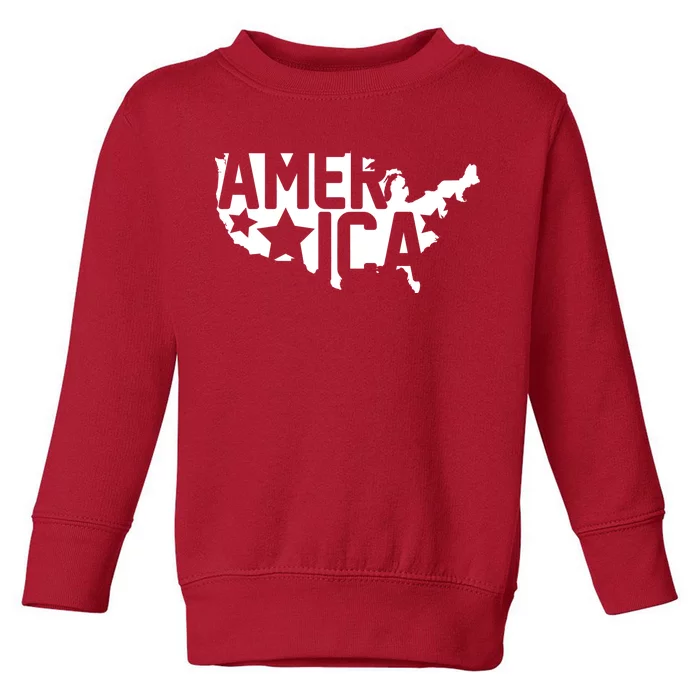 America State Map Toddler Sweatshirt