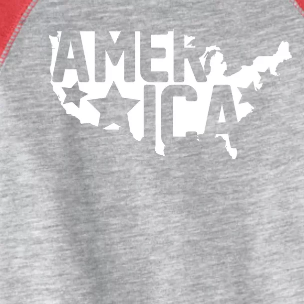 America State Map Toddler Fine Jersey T-Shirt