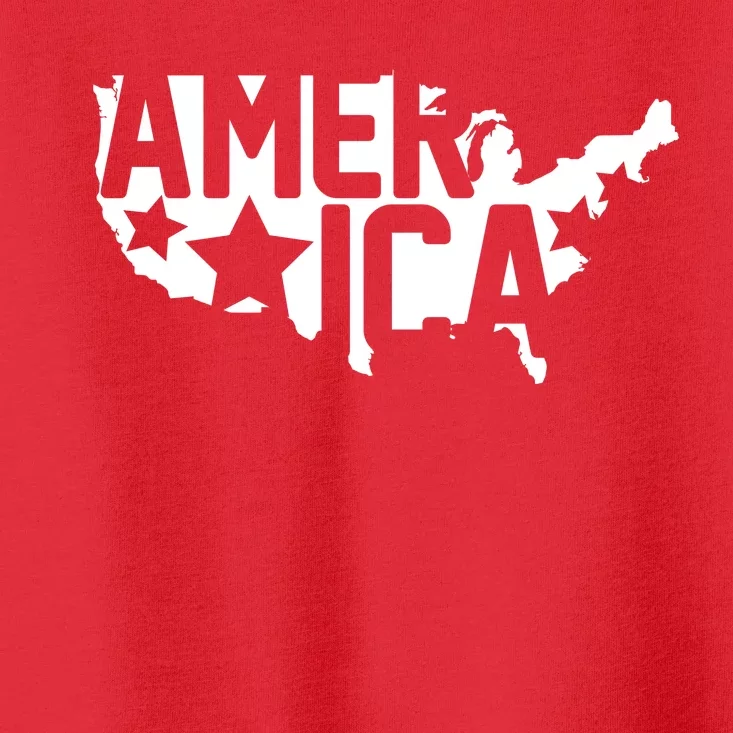 America State Map Toddler T-Shirt