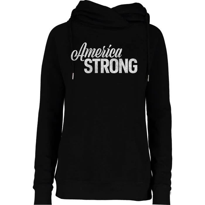 America Strong Womens Funnel Neck Pullover Hood