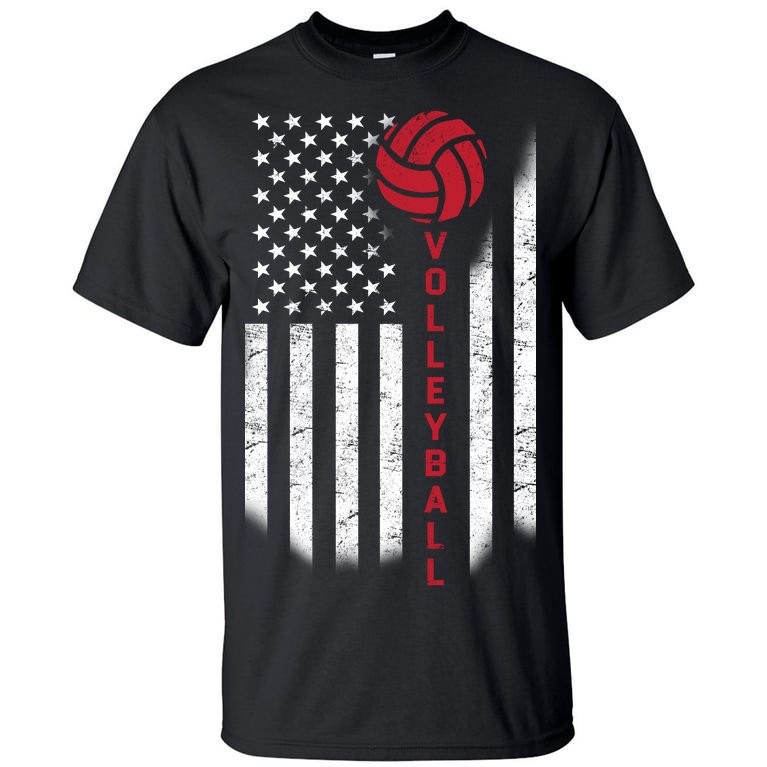 America Volleyball Flag Tall T-Shirt