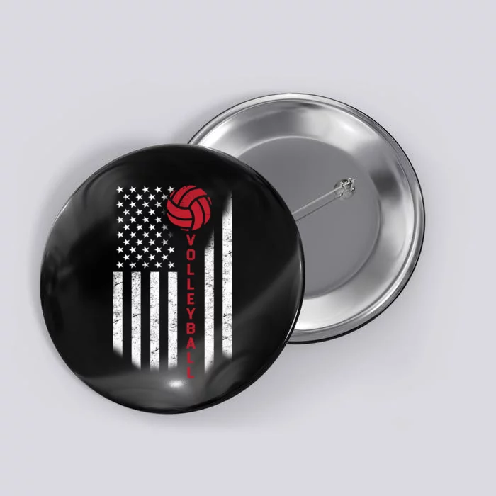 America Volleyball Flag Button