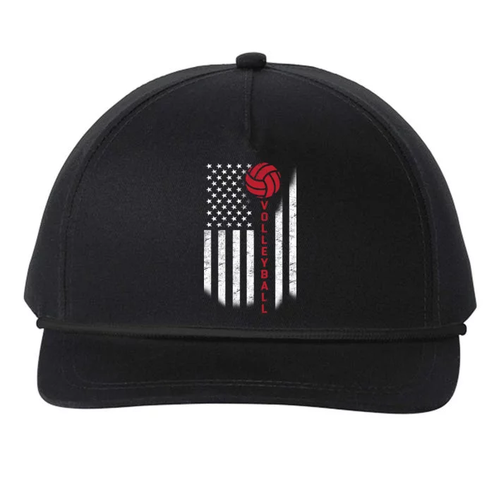 America Volleyball Flag Snapback Five-Panel Rope Hat