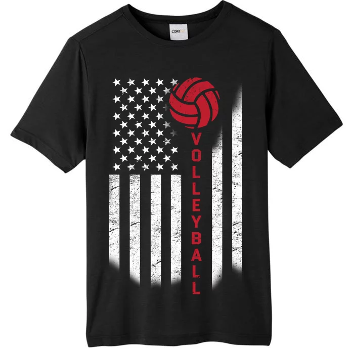 America Volleyball Flag ChromaSoft Performance T-Shirt