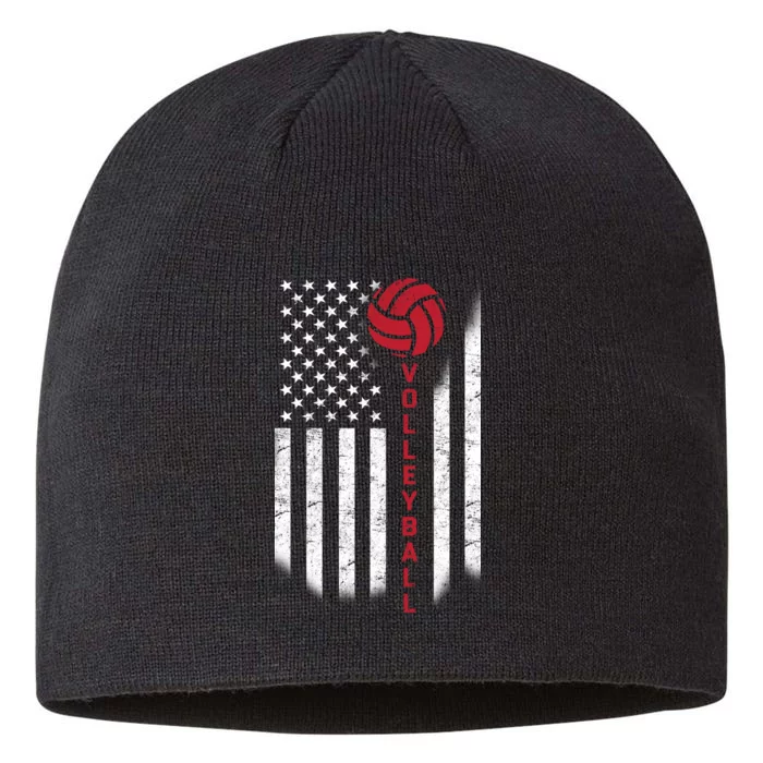 America Volleyball Flag 8 1/2in Sustainable Knit Beanie