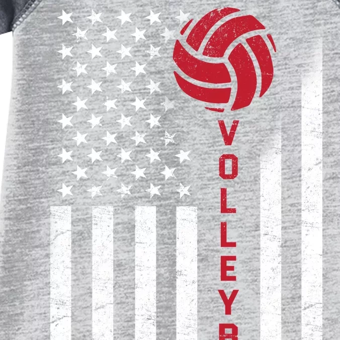 America Volleyball Flag Infant Baby Jersey Bodysuit