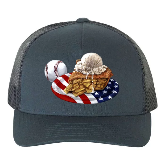 American Baseball And USA Pie Yupoong Adult 5-Panel Trucker Hat