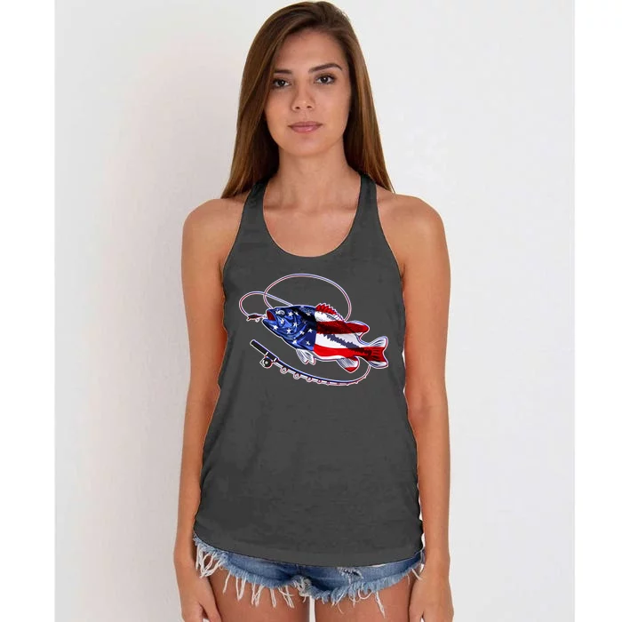 American Bass Fishing Women's Knotted Racerback Tank