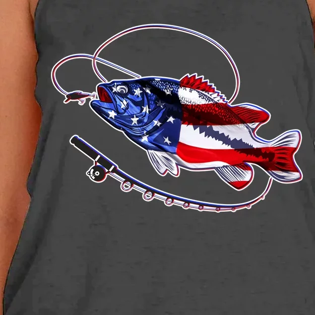 American Bass Fishing Women's Knotted Racerback Tank