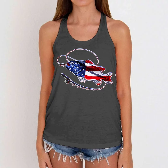 American Bass Fishing Women's Knotted Racerback Tank