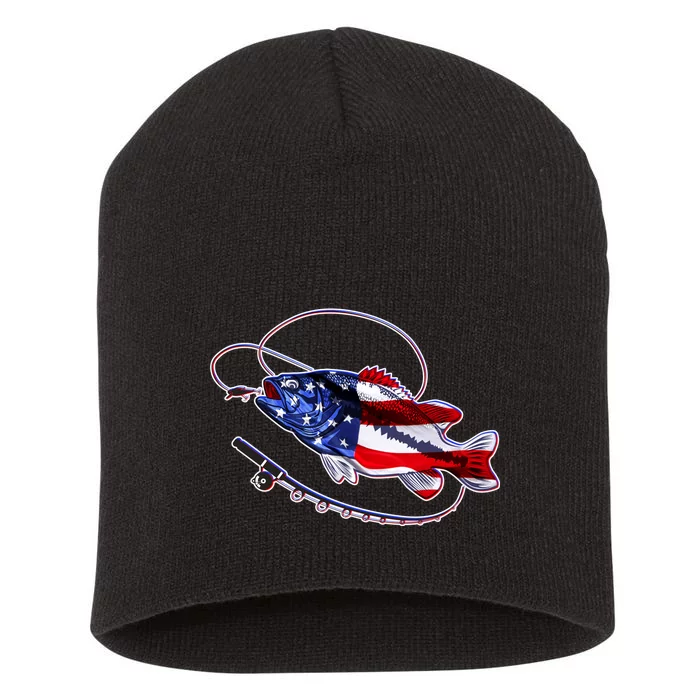 American Bass Fishing Short Acrylic Beanie