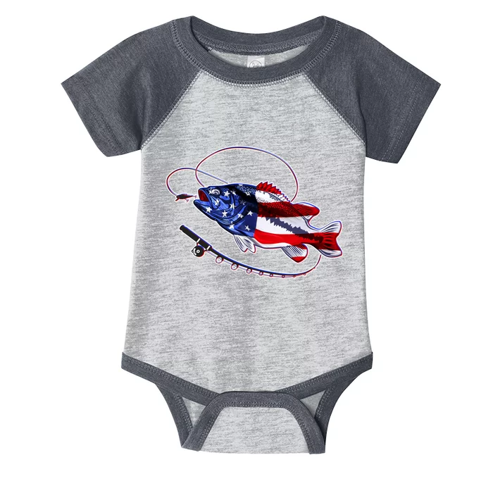 American Bass Fishing Infant Baby Jersey Bodysuit