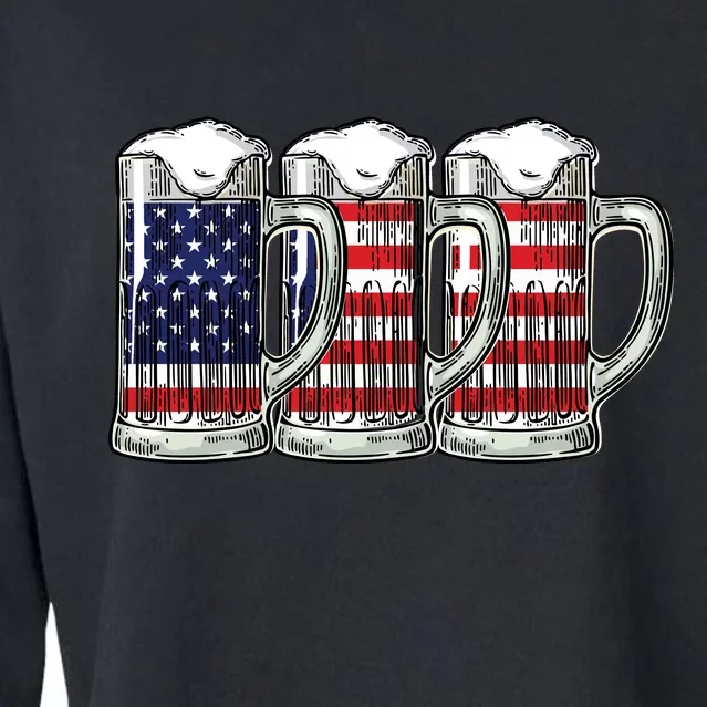 American Beer Cropped Pullover Crew