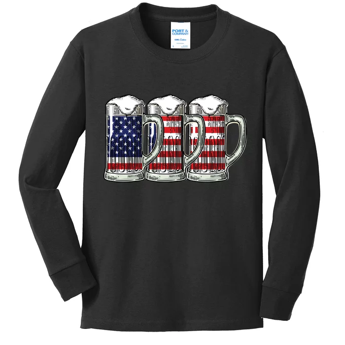 American Beer Kids Long Sleeve Shirt