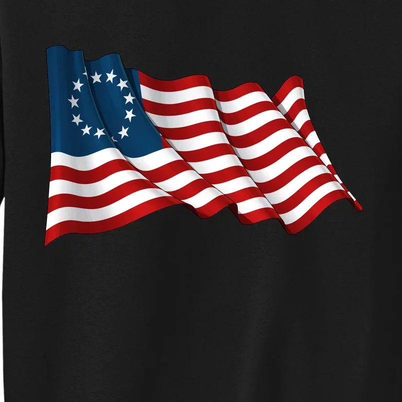 American Betsy Ross Waving Flag Sweatshirt