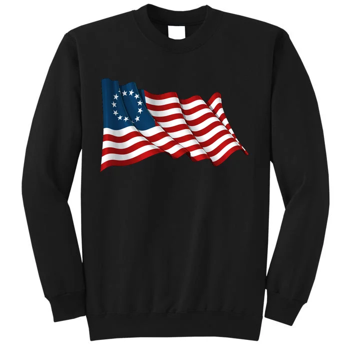 American Betsy Ross Waving Flag Sweatshirt