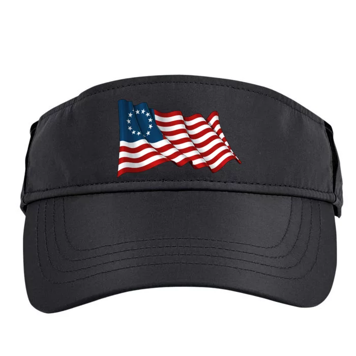 American Betsy Ross Waving Flag Adult Drive Performance Visor