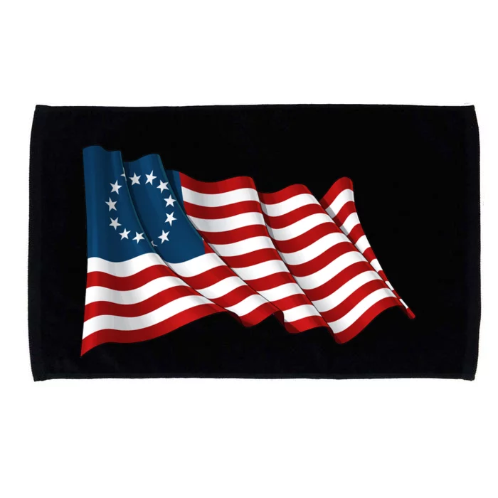 American Betsy Ross Waving Flag Microfiber Hand Towel