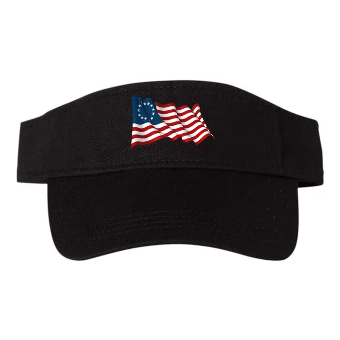 American Betsy Ross Waving Flag Valucap Bio-Washed Visor