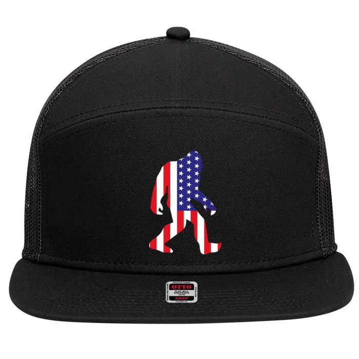 American bigfoot 7 Panel Mesh Trucker Snapback Hat