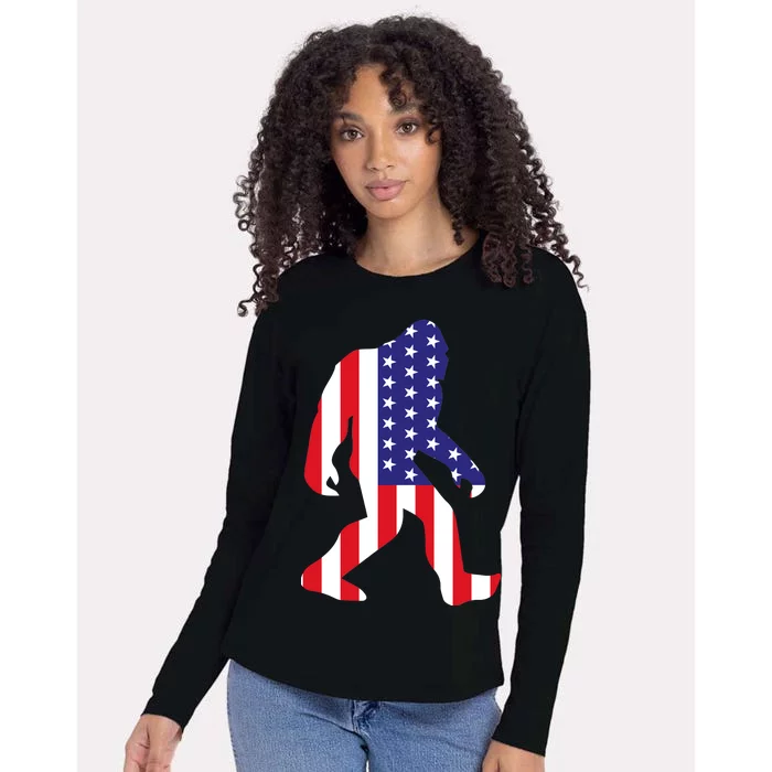 American Bigfoot Womens Cotton Relaxed Long Sleeve T-Shirt