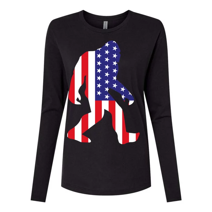 American Bigfoot Womens Cotton Relaxed Long Sleeve T-Shirt