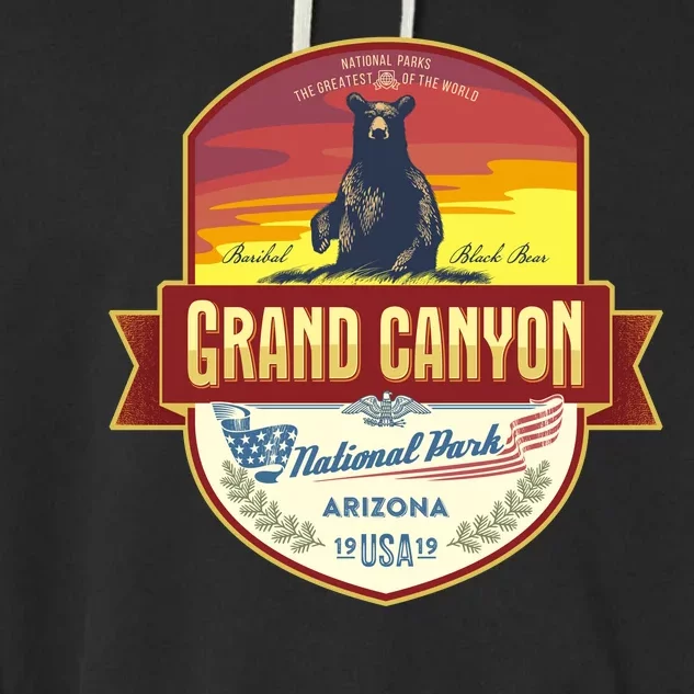 American Black Bear Grand Canyon National Park Garment-Dyed Fleece Hoodie