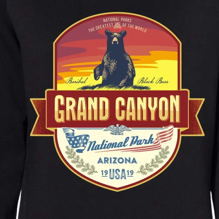 American Black Bear Grand Canyon National Park Womens California Wash Sweatshirt