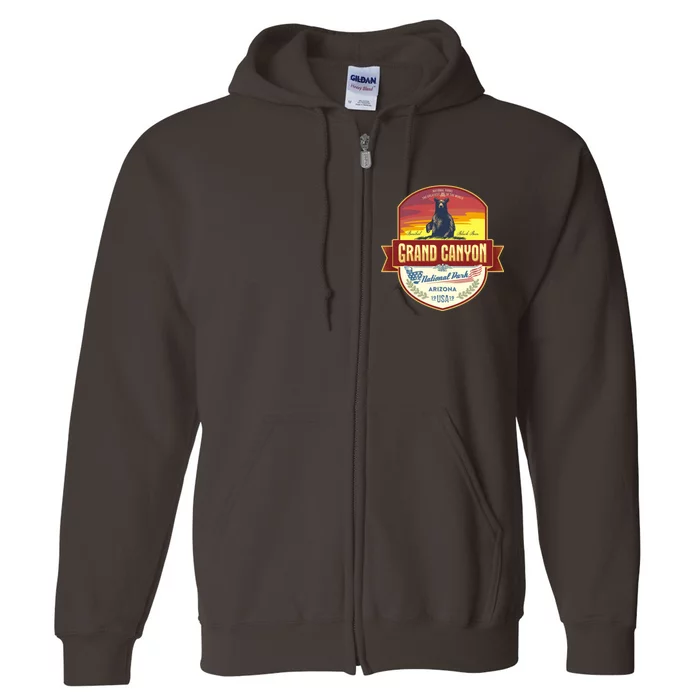 American Black Bear Grand Canyon National Park Full Zip Hoodie