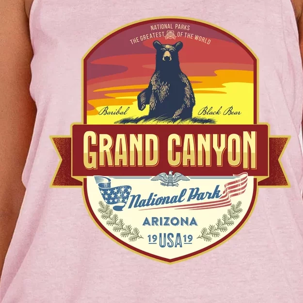 American Black Bear Grand Canyon National Park Women's Knotted Racerback Tank