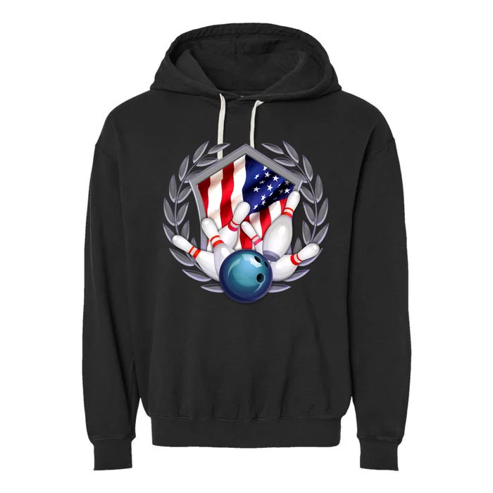 American Bowling Team Flag Garment-Dyed Fleece Hoodie