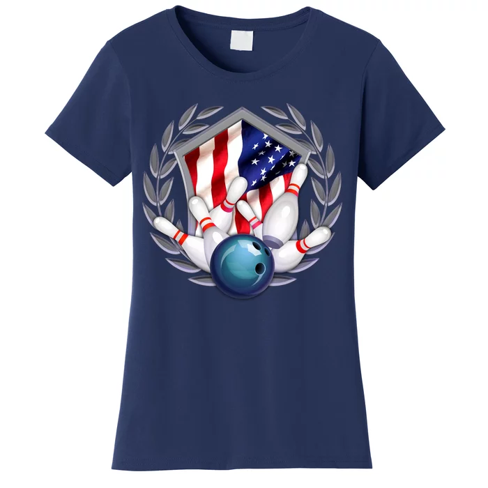 American Bowling Team Flag Women's T-Shirt